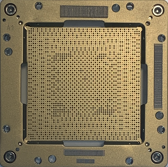 Coaxial test socket contact array from the supplied JF Technology presentation